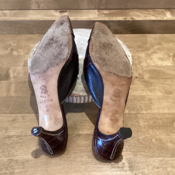 Brighton “Precia” Rich Brown Leather Mule Slides Size 8 - Picture 3 of 6